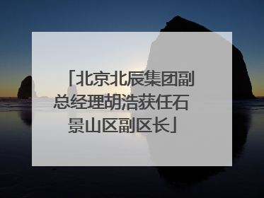 北京北辰集团副总经理胡浩获任石景山区副区长